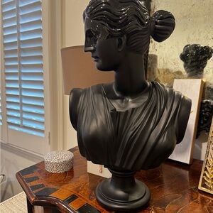 CB2 Black Bust Decor